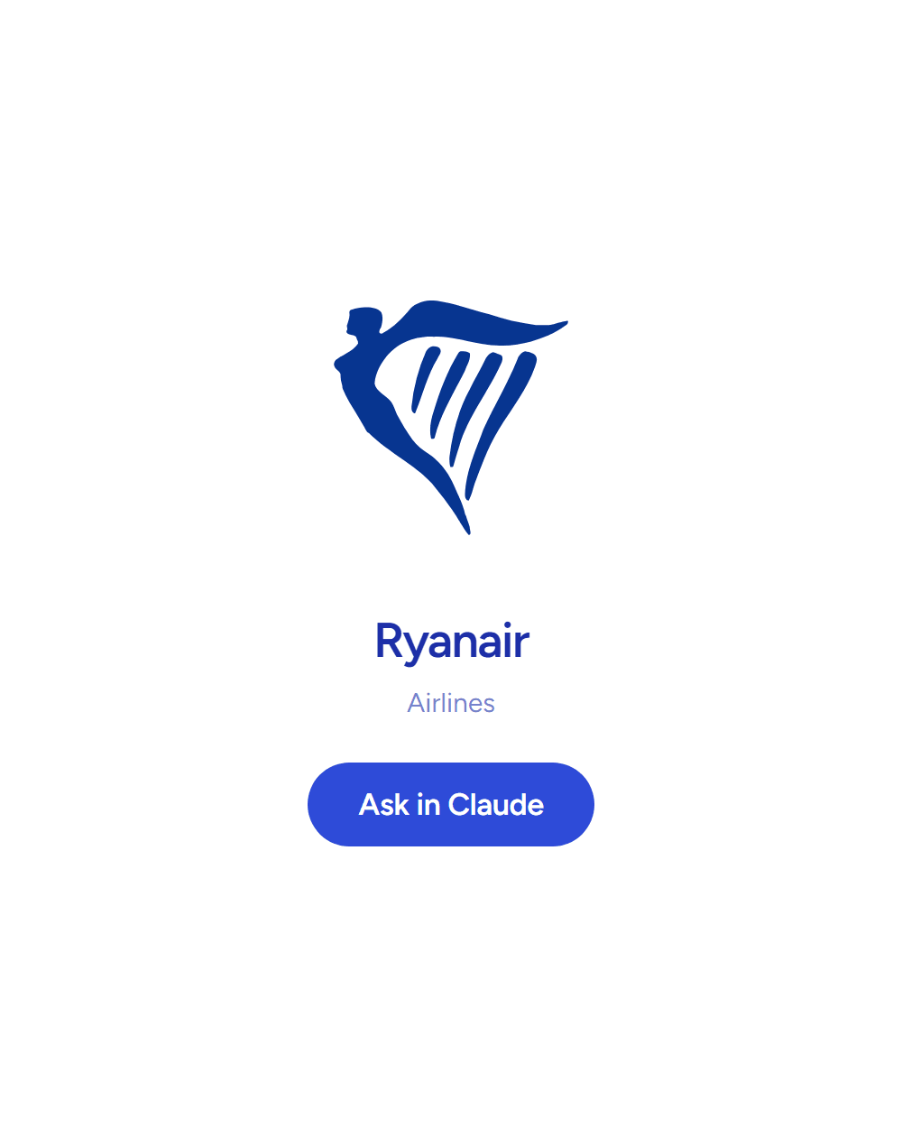 Ryanair: Airlines. Answering inside Claude. See the board row.